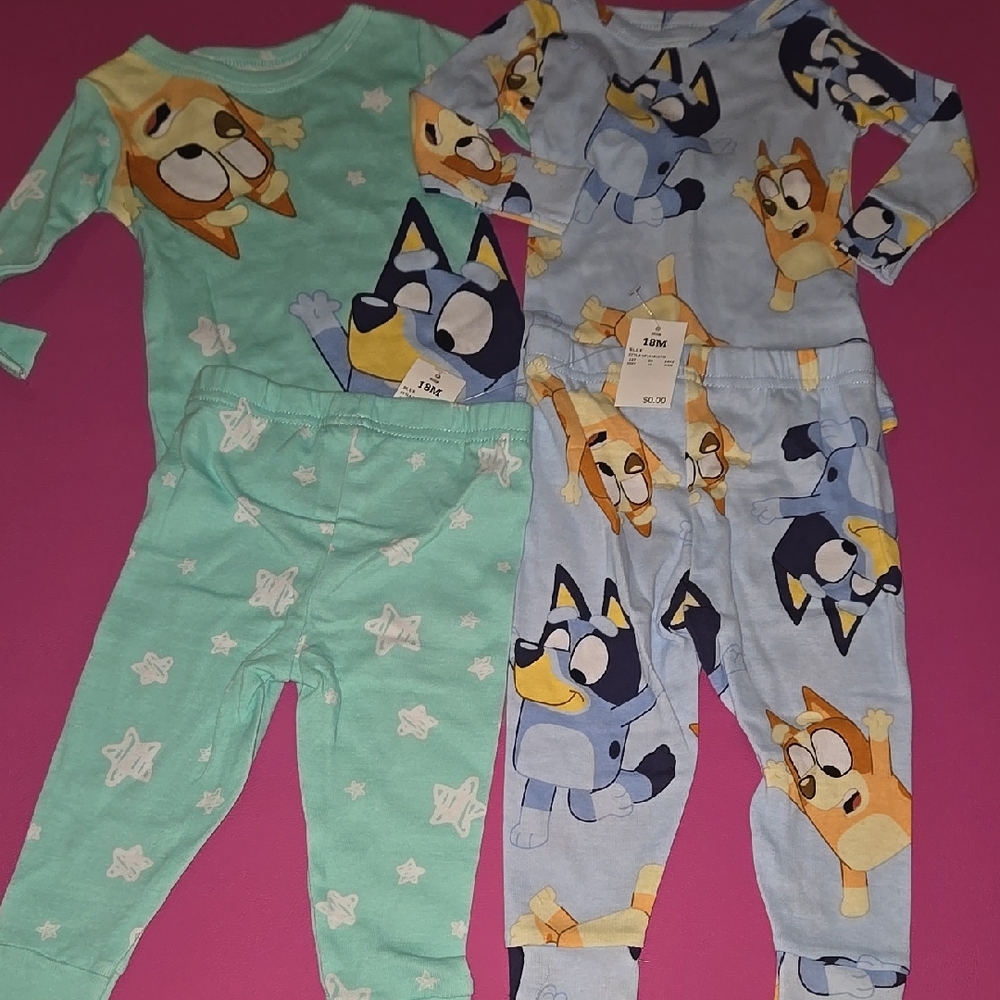 Bluey Toddler Unisex 2 Sets Of Pajamas